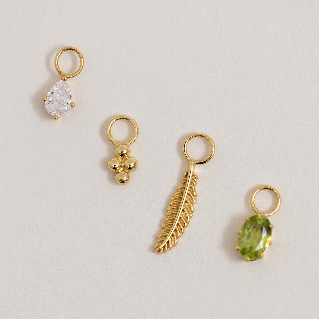 Gold hoop charms