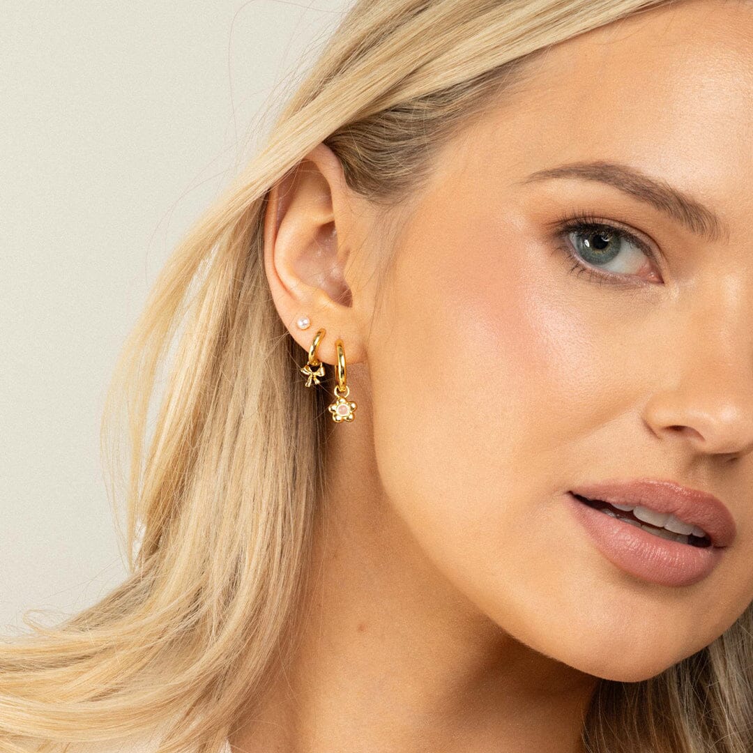 Blossom Flower Hoop Charm (Set of 2)