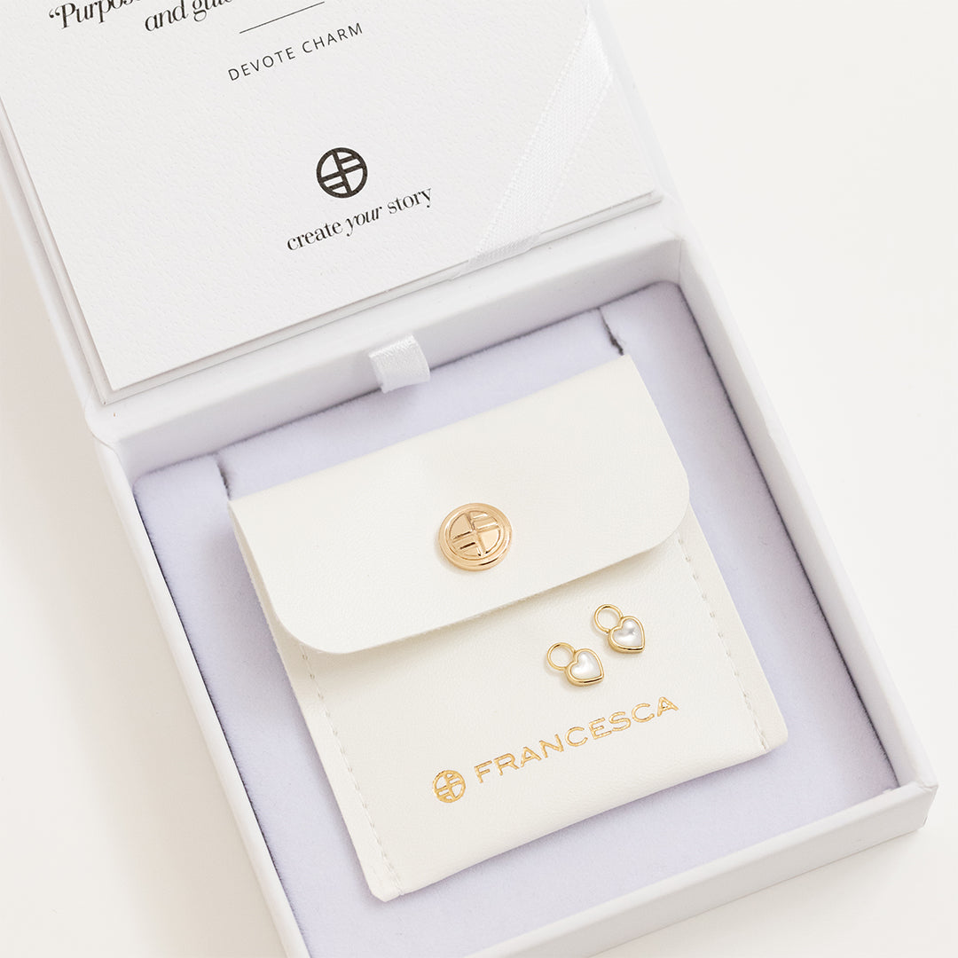 Devote Heart Hoop Charm (Set of 2)