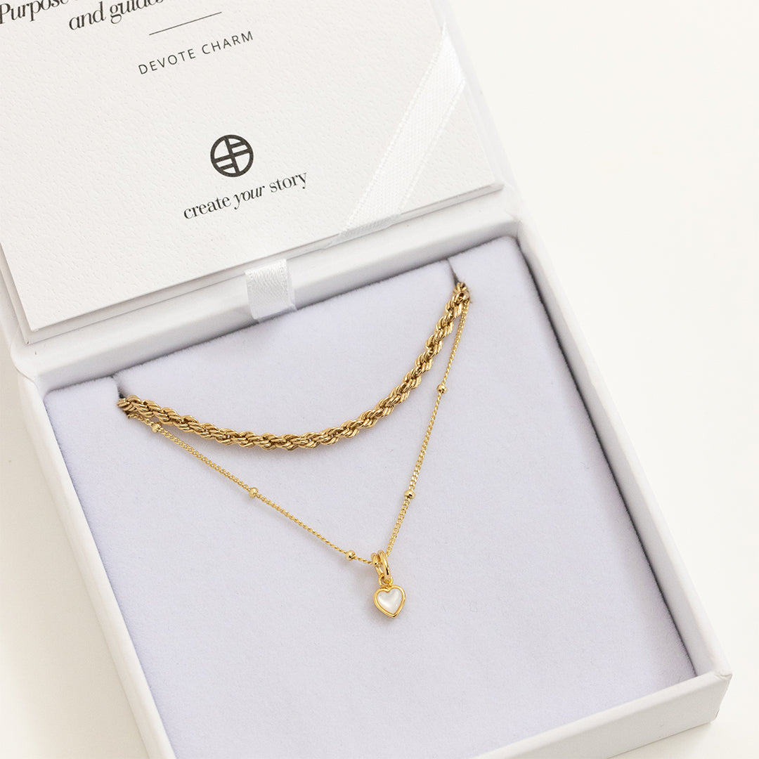 Devote Heart Charm Necklace