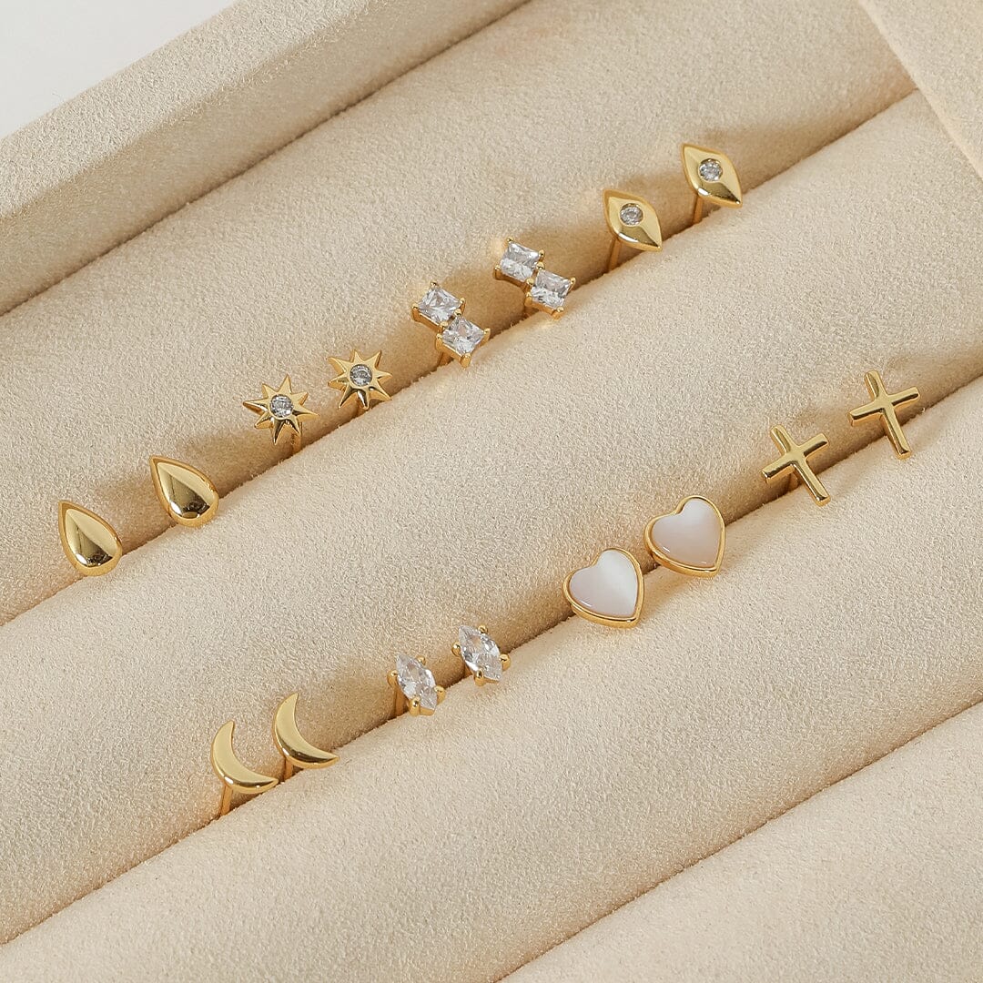 Patience Moon Studs