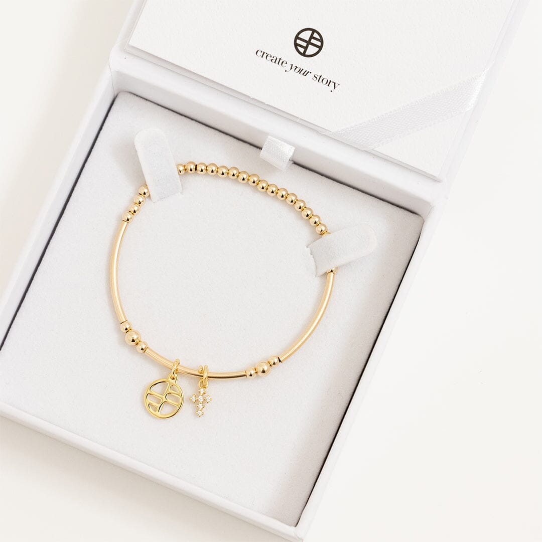 Nurture Cross Charm Bracelet