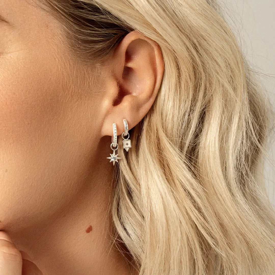 The Contentment Crystal Hoops by Francesca Jewellery from the Earrings Collection.