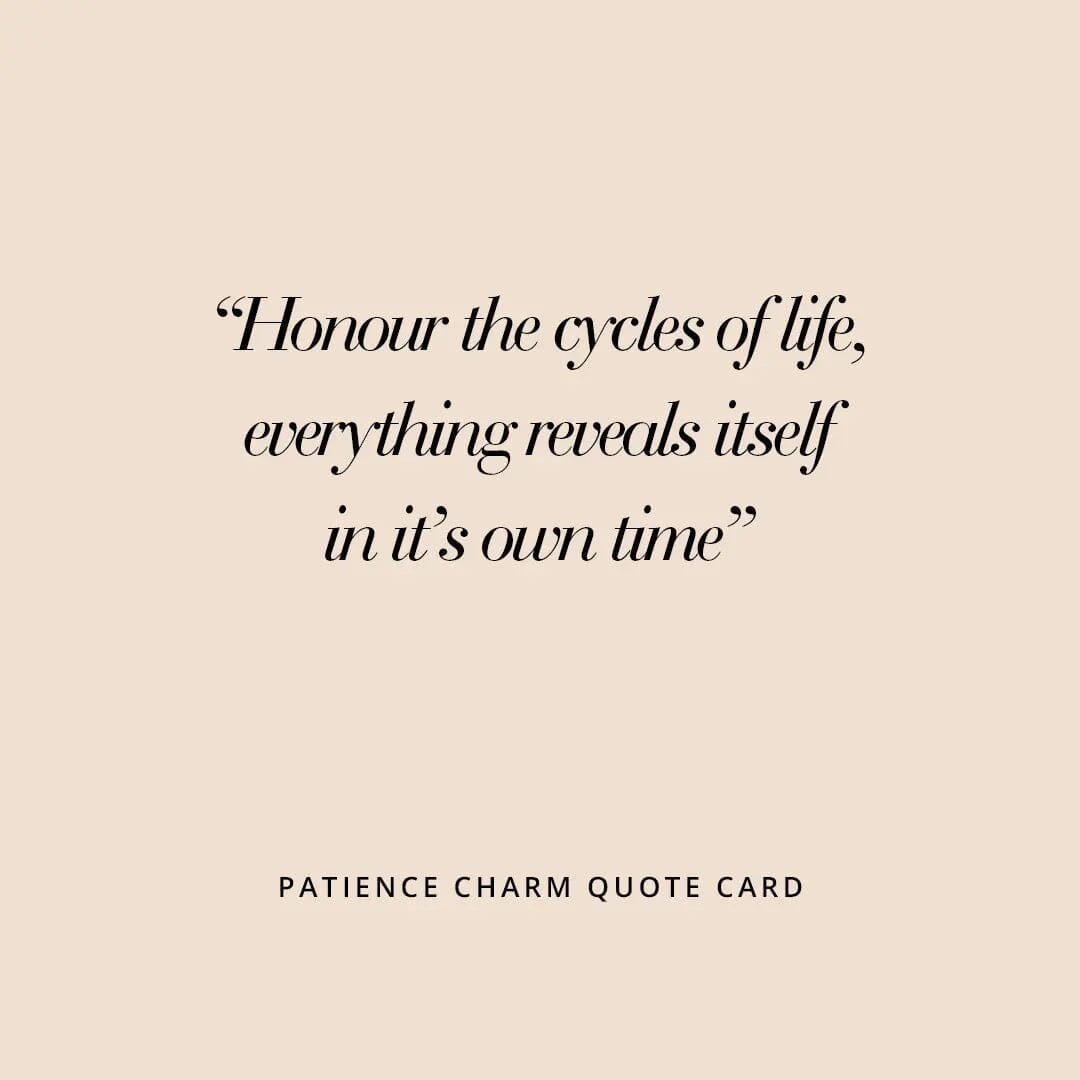 Patience Charm quote charm