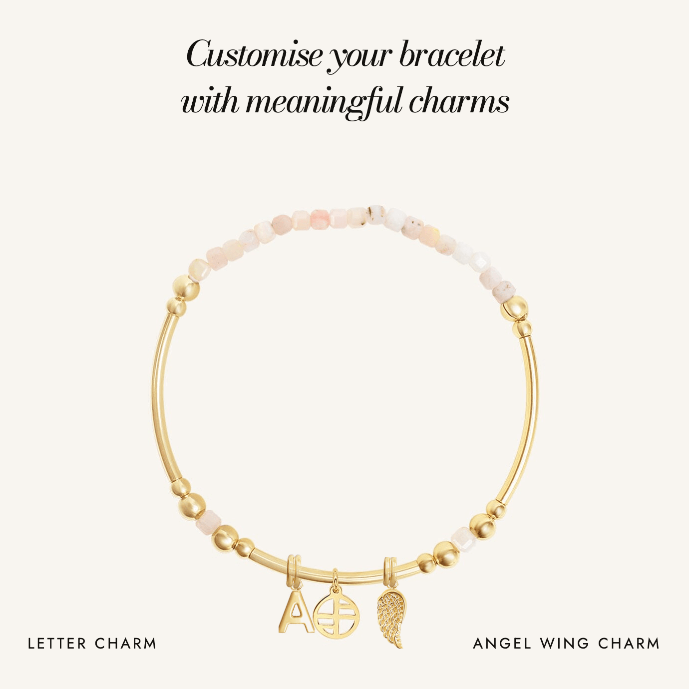 Pink Opal Division Charm Bracelet: customise your bracelet with meaningful charms