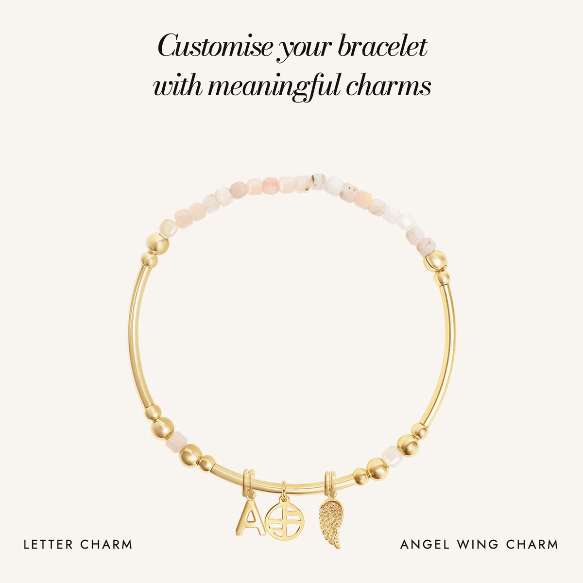 Pink Opal Division Charm Bracelet: customise your bracelet with meaningful charms
