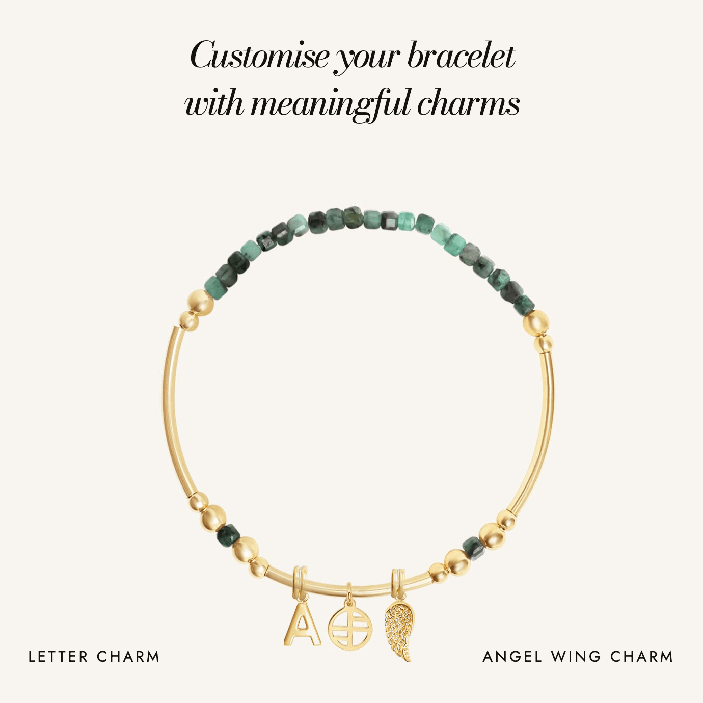 Emerald Division Charm Bracelet: customise your bracelet with meaningful charms