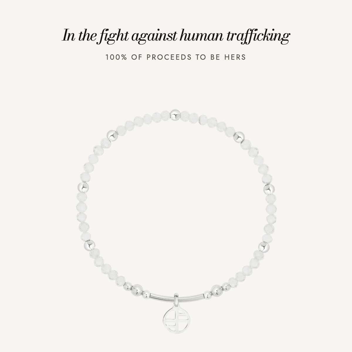 Be Hers Awareness Bracelet: in the fight against human trafficking, 100% of proceeds to Be Hers