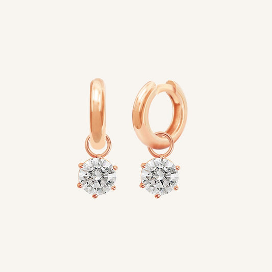 Grace Charm Hoops