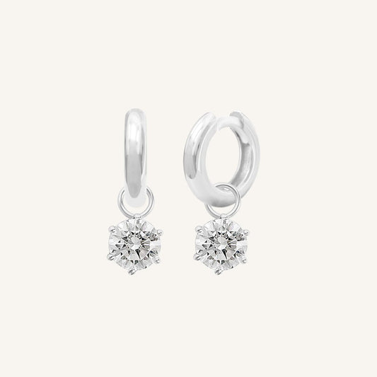 Grace Charm Hoops