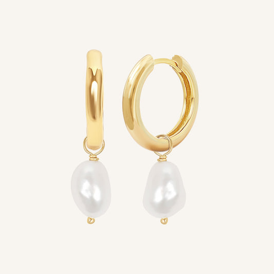 Keshi Pearl Hoops - Stone of Potential