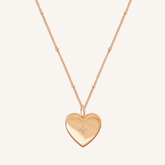 Behold Heart Photo Locket Necklace