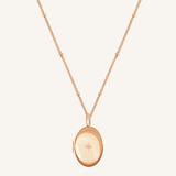 Oval Photo Locket Necklace