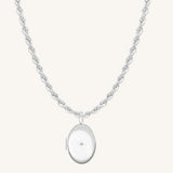 Oval Photo Locket Necklace