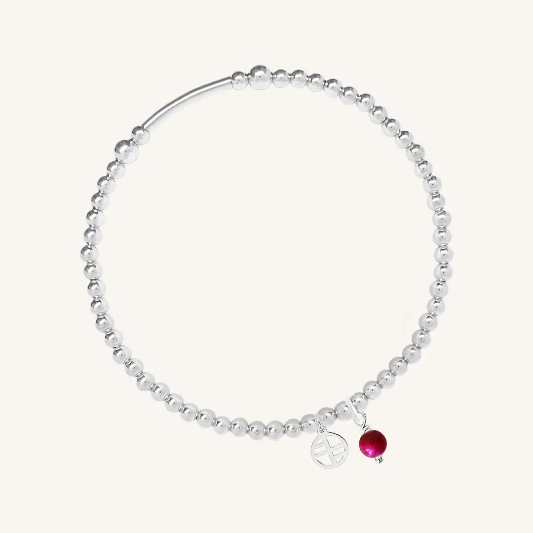 The  SILVER-L  Awareness Bracelet - Bowel Cancer Australia by  Francesca Jewellery from the Bracelets Collection.