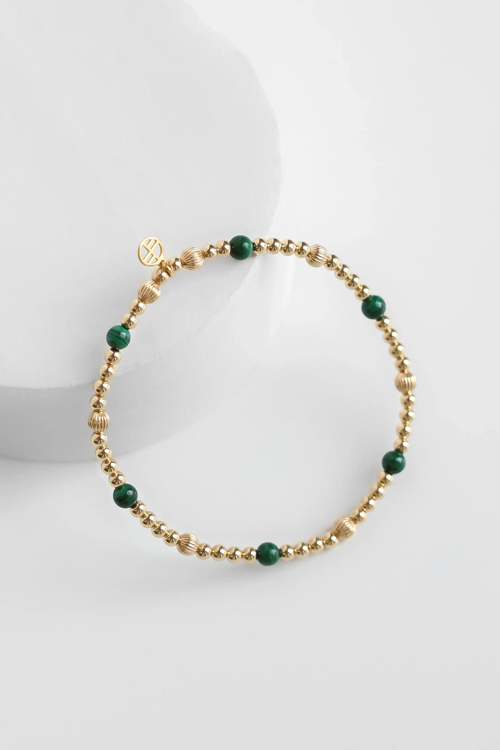 The    Woodstock Bracelet Malachite by  Francesca Jewellery from the Bracelets Collection.