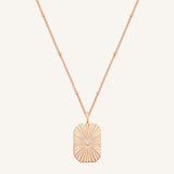 Amata Bevel Photo Locket Necklace