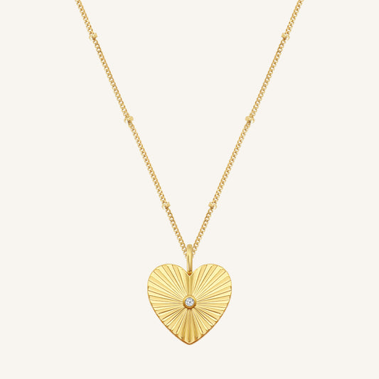 Amata Heart Photo Locket Necklace