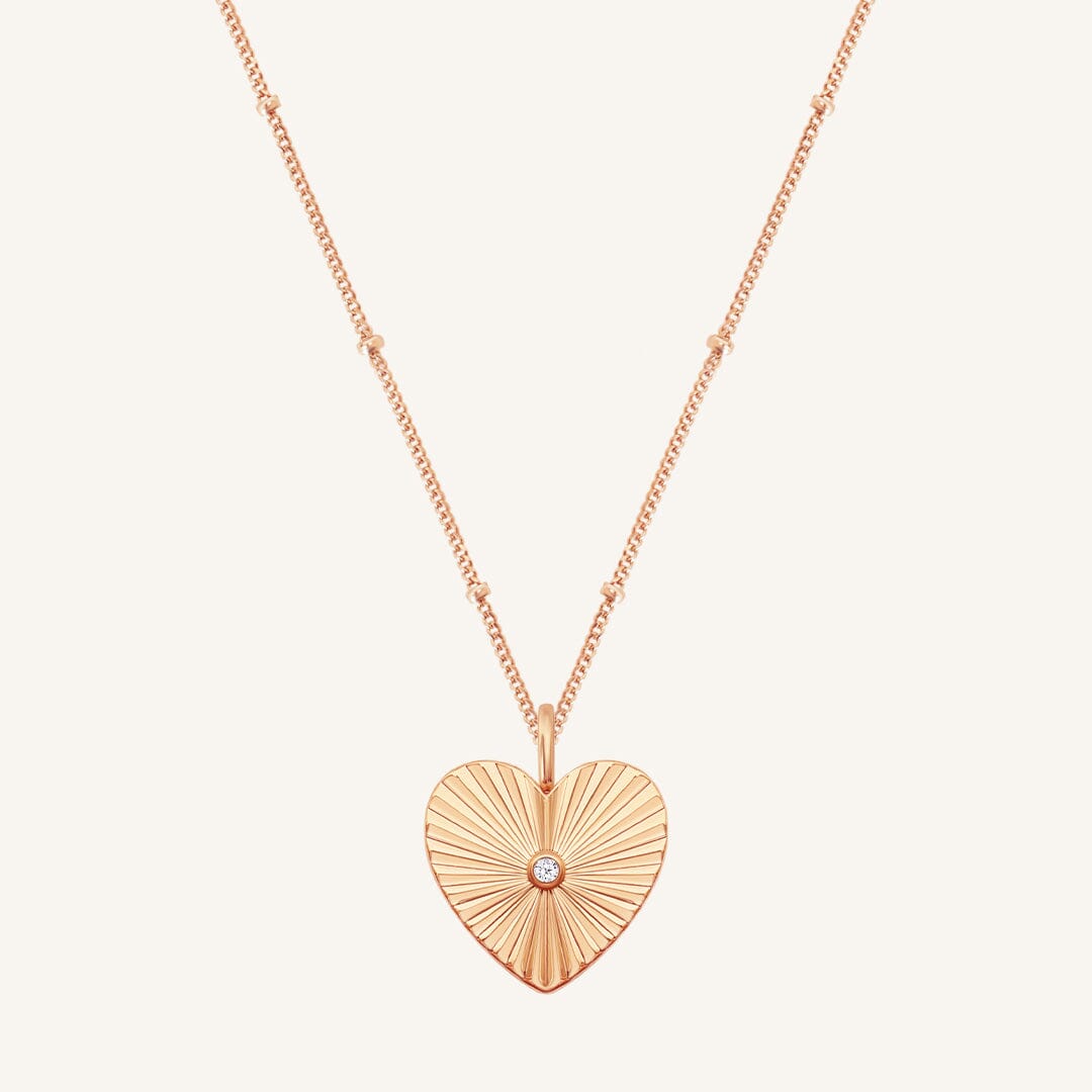 Amata Heart Photo Locket Necklace