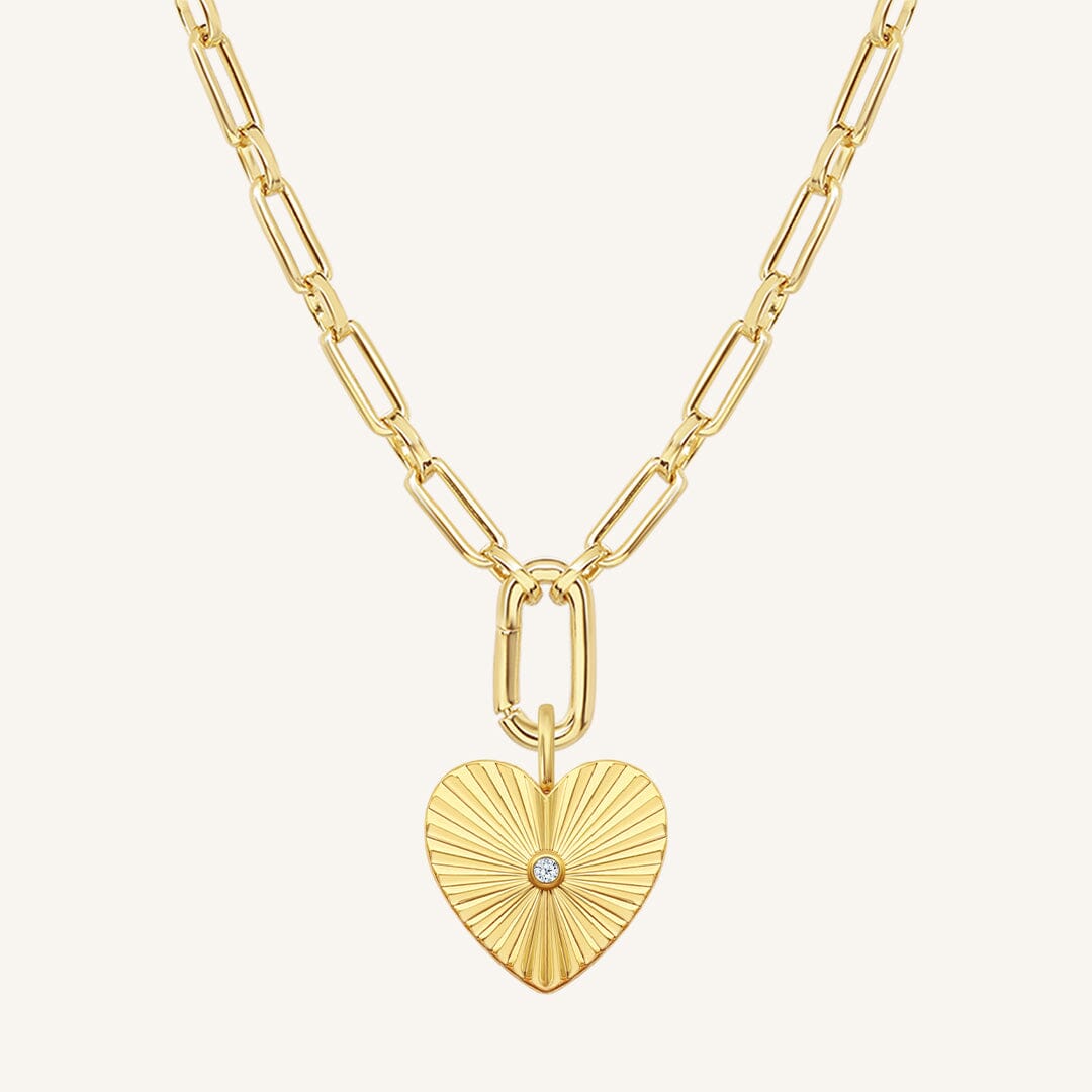 Amata Heart Photo Locket Necklace