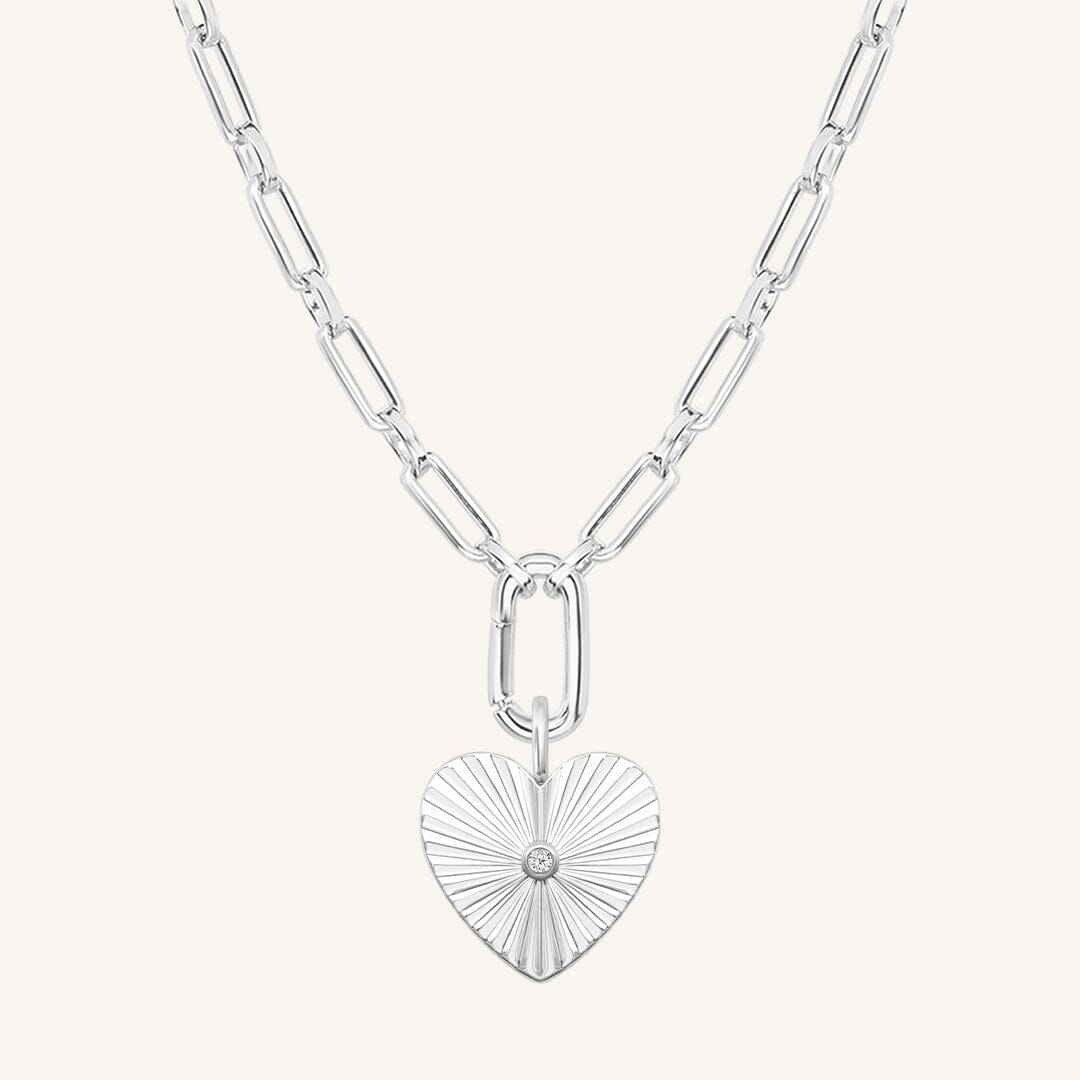 Amata Heart Photo Locket Necklace