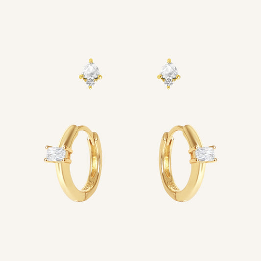 April Birthstone Earring Set