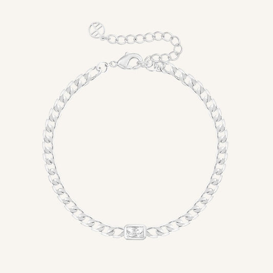 April Birthstone Chain Bracelet