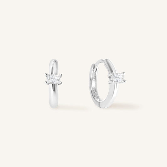 April Birthstone Huggies