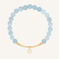 Aquamarine Charm Bracelet - Stone of Serenity