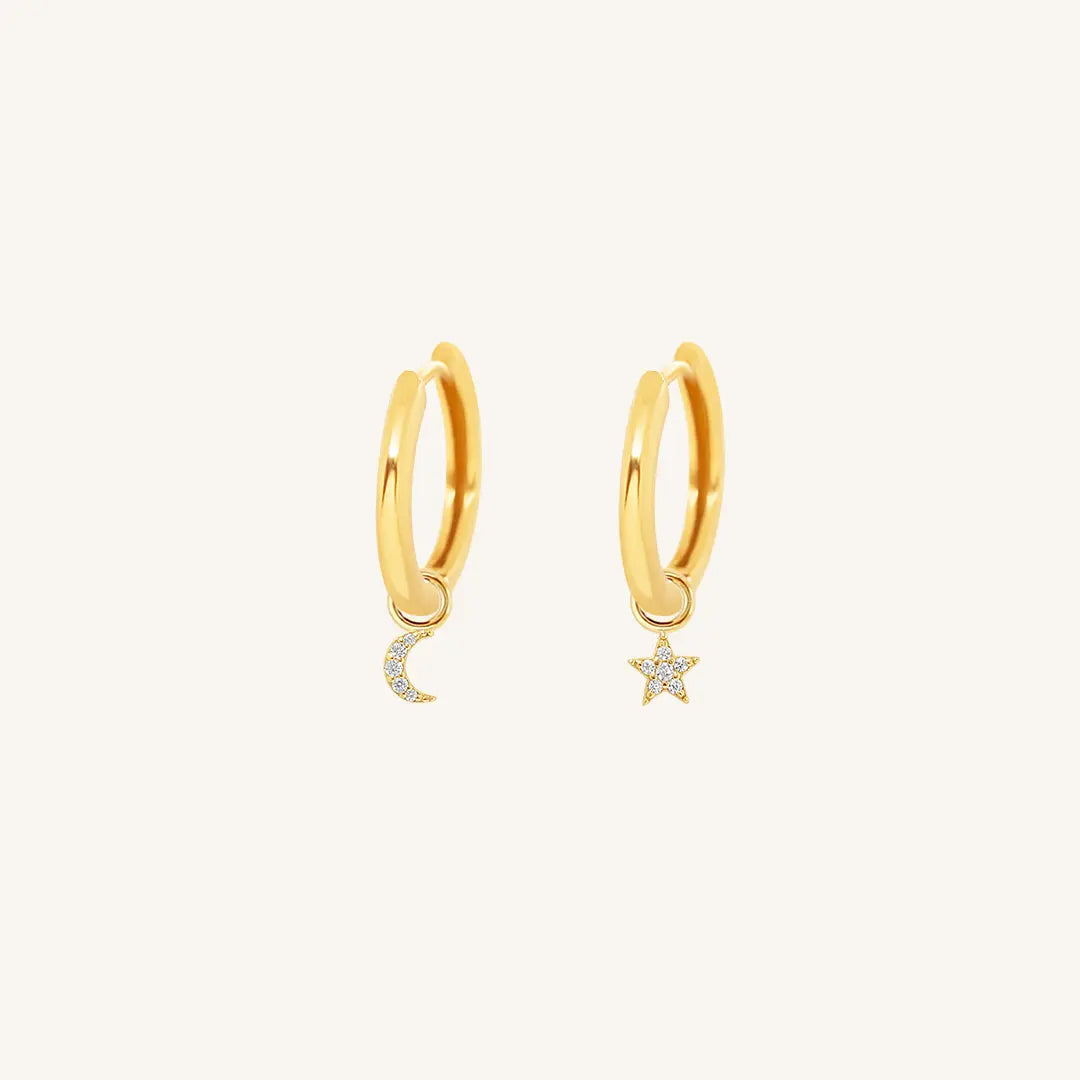 The  GOLD-Ari  Astro Plain Hoops by  Francesca Jewellery from the Earrings Collection.