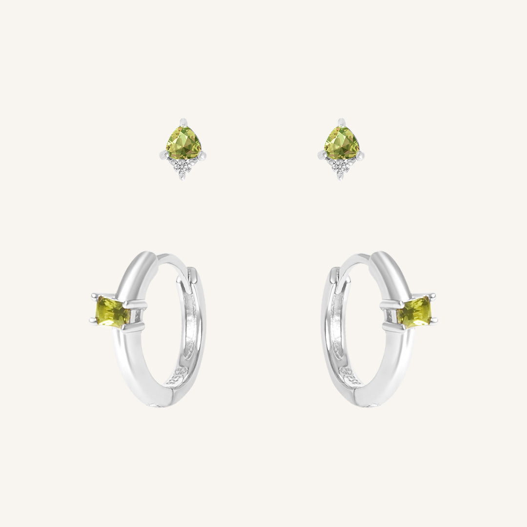 August Birthstone Earring Set