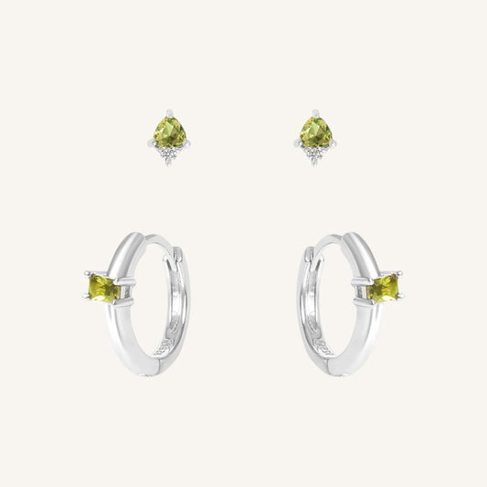 August Birthstone Earring Set