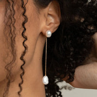 The  GOLD  Austen Drops by  Francesca Jewellery from the Earrings Collection.