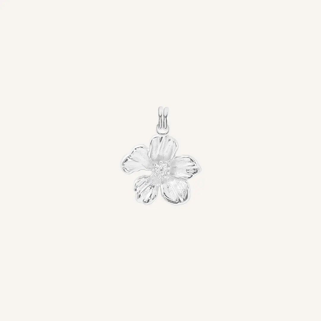 The  SILVER  Azalea Charm by  Francesca Jewellery from the Charms Collection.