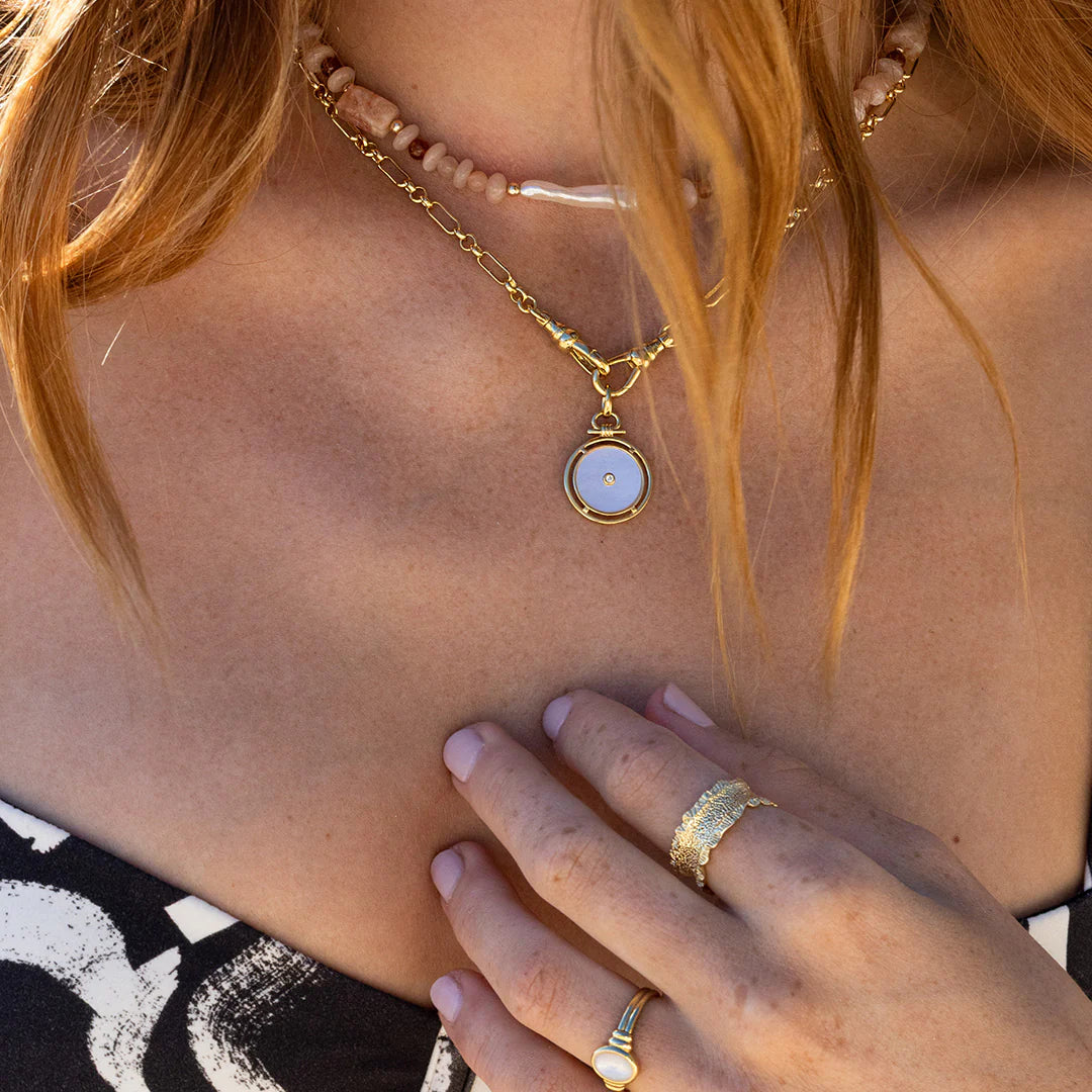 Golden Hour Pendant Fob Necklace