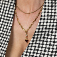 Florence Heart Pendant Fob Necklace