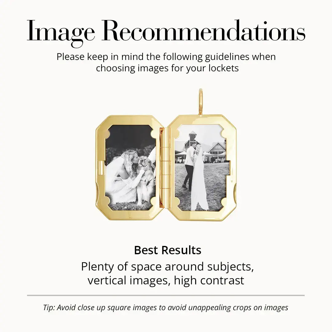 Amata Bevel Photo Locket