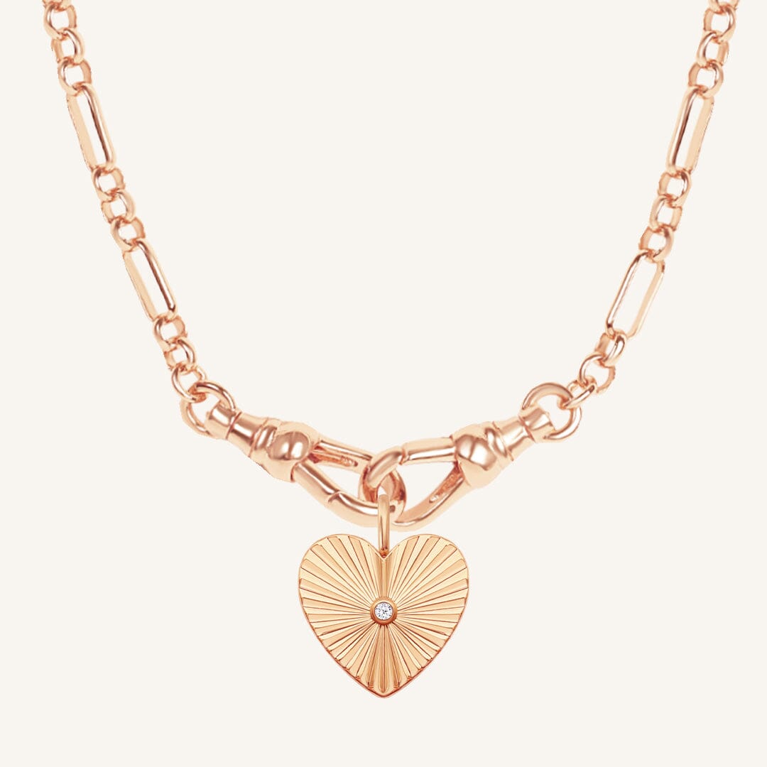 Amata Heart Photo Locket Necklace