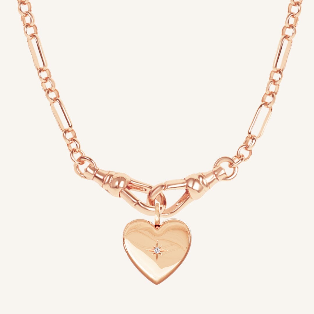 Behold Heart Photo Locket Necklace