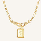 Etch Engraved Story Photo Locket Necklace