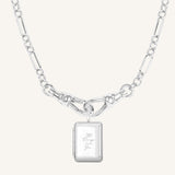 Etch Engraved Story Photo Locket Necklace