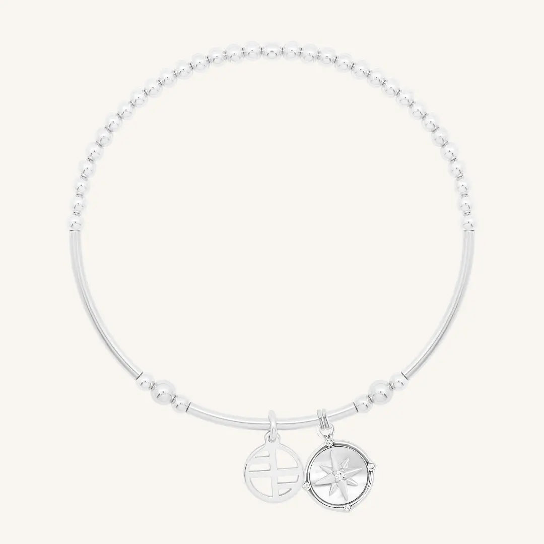 Compass charm deals bracelet