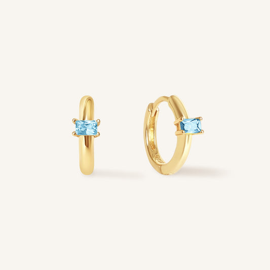 December Birthstone Huggies