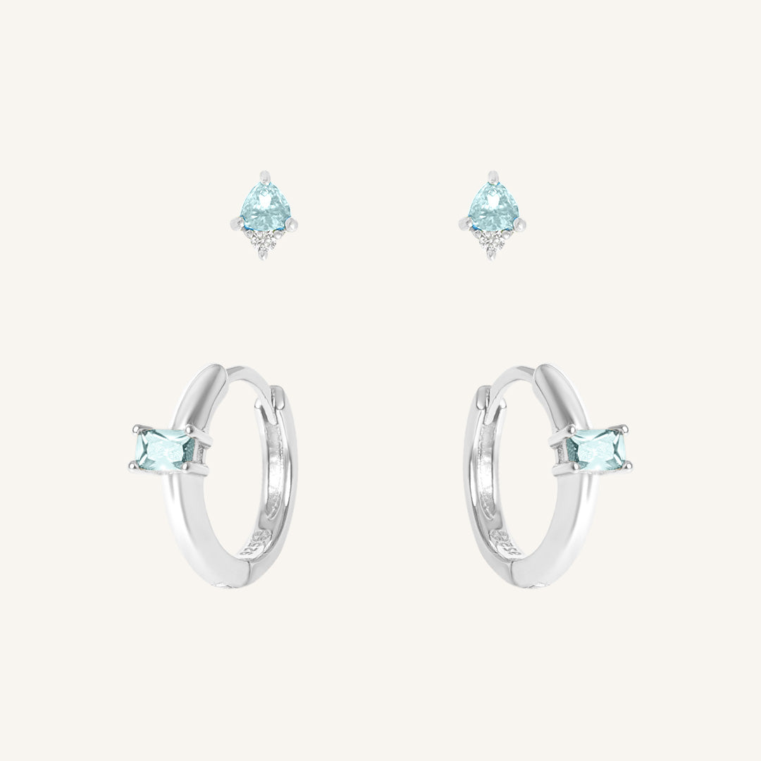 December Birthstone Earring Set