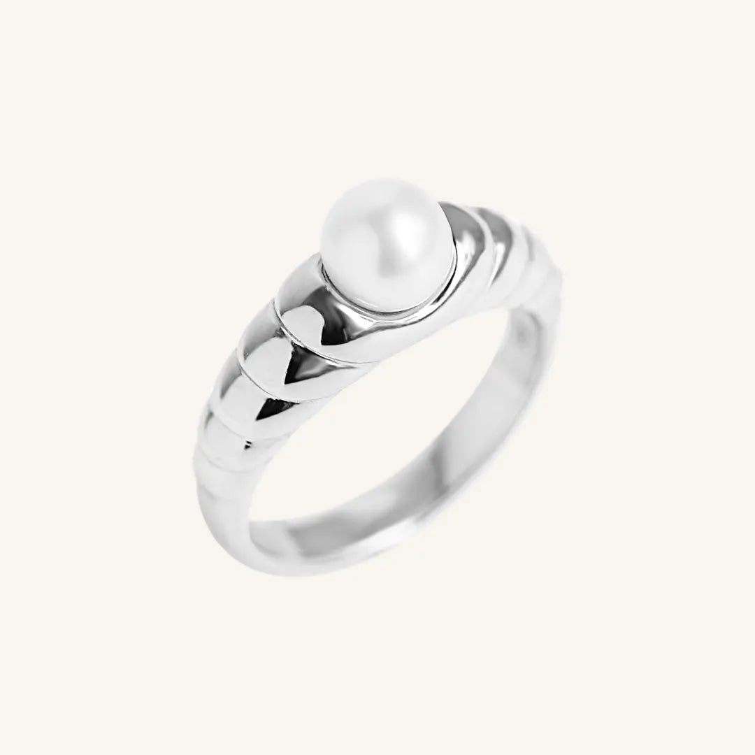 Natural South Sea Pearl Ring in Silver - Shraddha Shree Gems