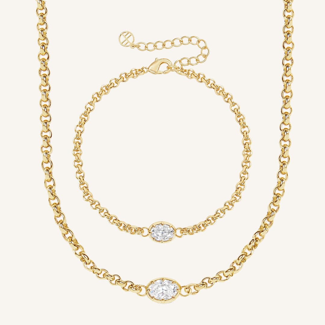 Estelle Chain and Bracelet Set