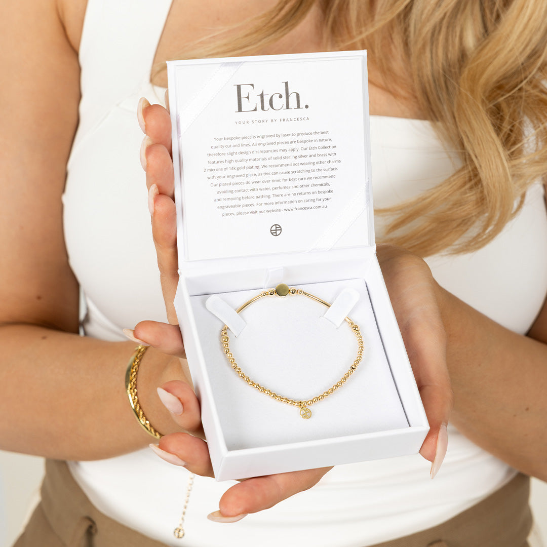 Etch Alpha Charm Bracelet