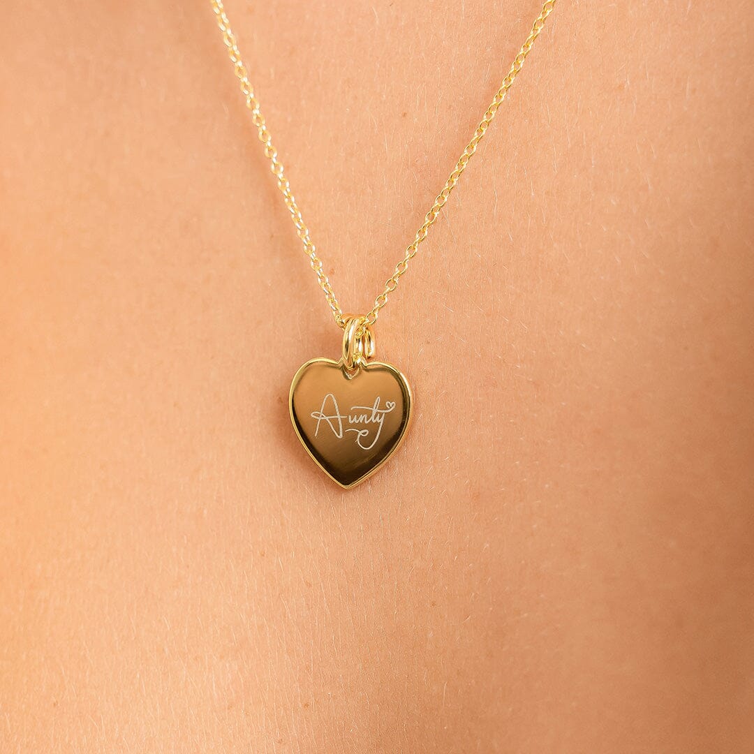 Etch Behold Heart Necklace