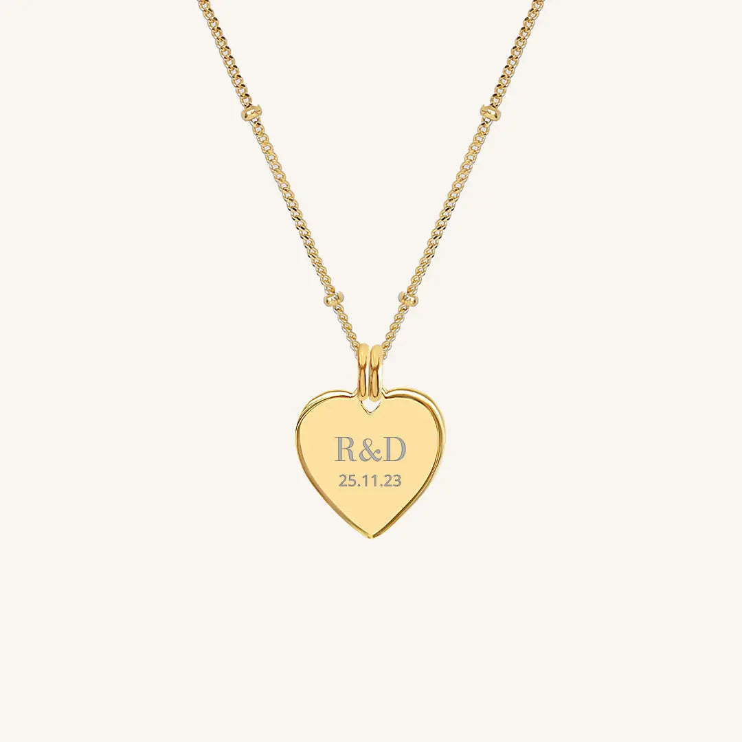 Etch Behold Heart Necklace