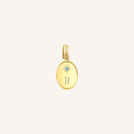 Etch Birthstone Charm March
